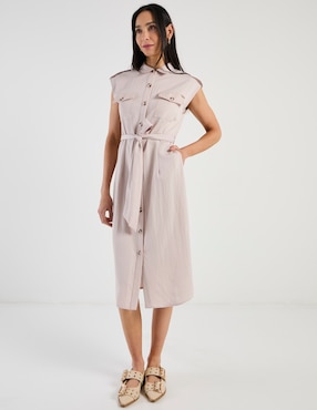 Vestido midi casual Karen Olivier para mujer