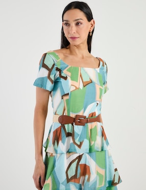Vestido midi casual Karen Olivier para mujer
