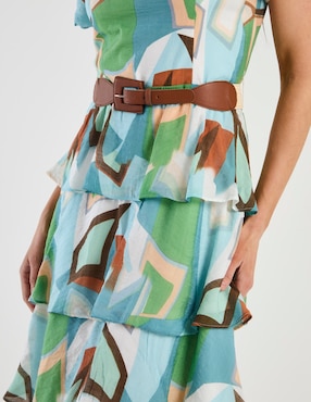 Vestido midi casual Karen Olivier para mujer