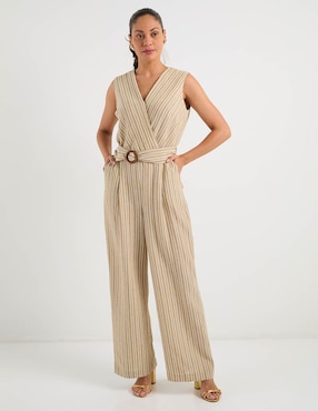 Jumpsuit Toscano casual estampado a rayas para mujer