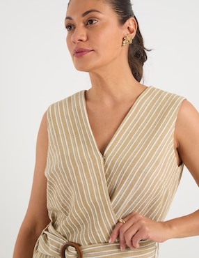 Jumpsuit Toscano casual estampado a rayas para mujer