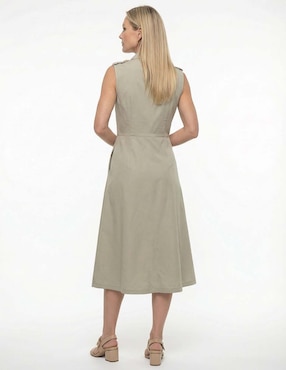 Vestido midi casual Karen Olivier para mujer