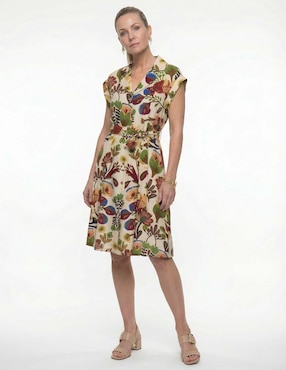 Vestido midi casual Karen Olivier para mujer