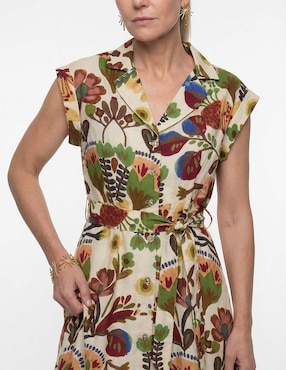 Vestido midi casual Karen Olivier para mujer
