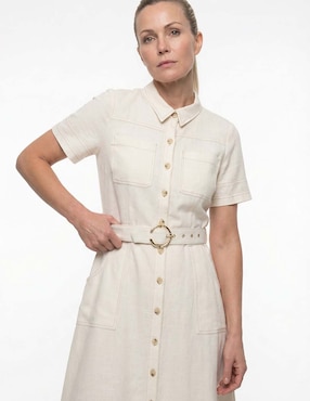 Vestido midi casual Karen Olivier para mujer