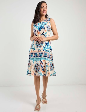 Vestido midi casual Karen Olivier para mujer