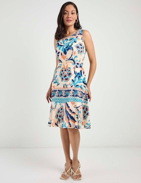 Vestido midi casual Karen Olivier para mujer
