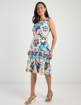 Vestido midi casual Karen Olivier para mujer