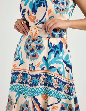 Vestido midi casual Karen Olivier para mujer