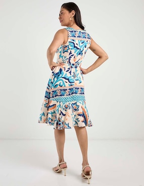 Vestido midi casual Karen Olivier para mujer
