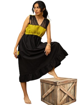 Vestido midi casual Textil Vivo Manuela para mujer