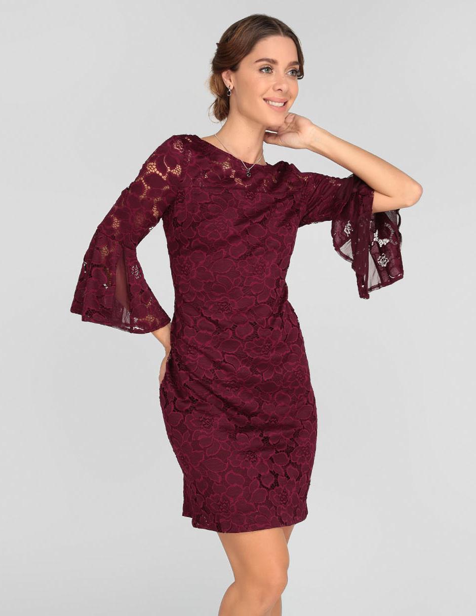 Vestido formal Sandra Darren vino de encaje en Liverpool