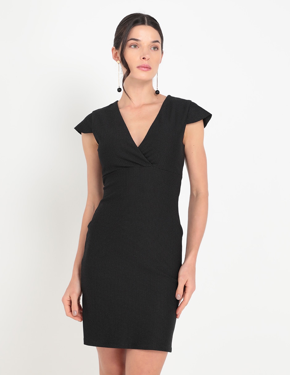 Vestido Corto Negro Mujer