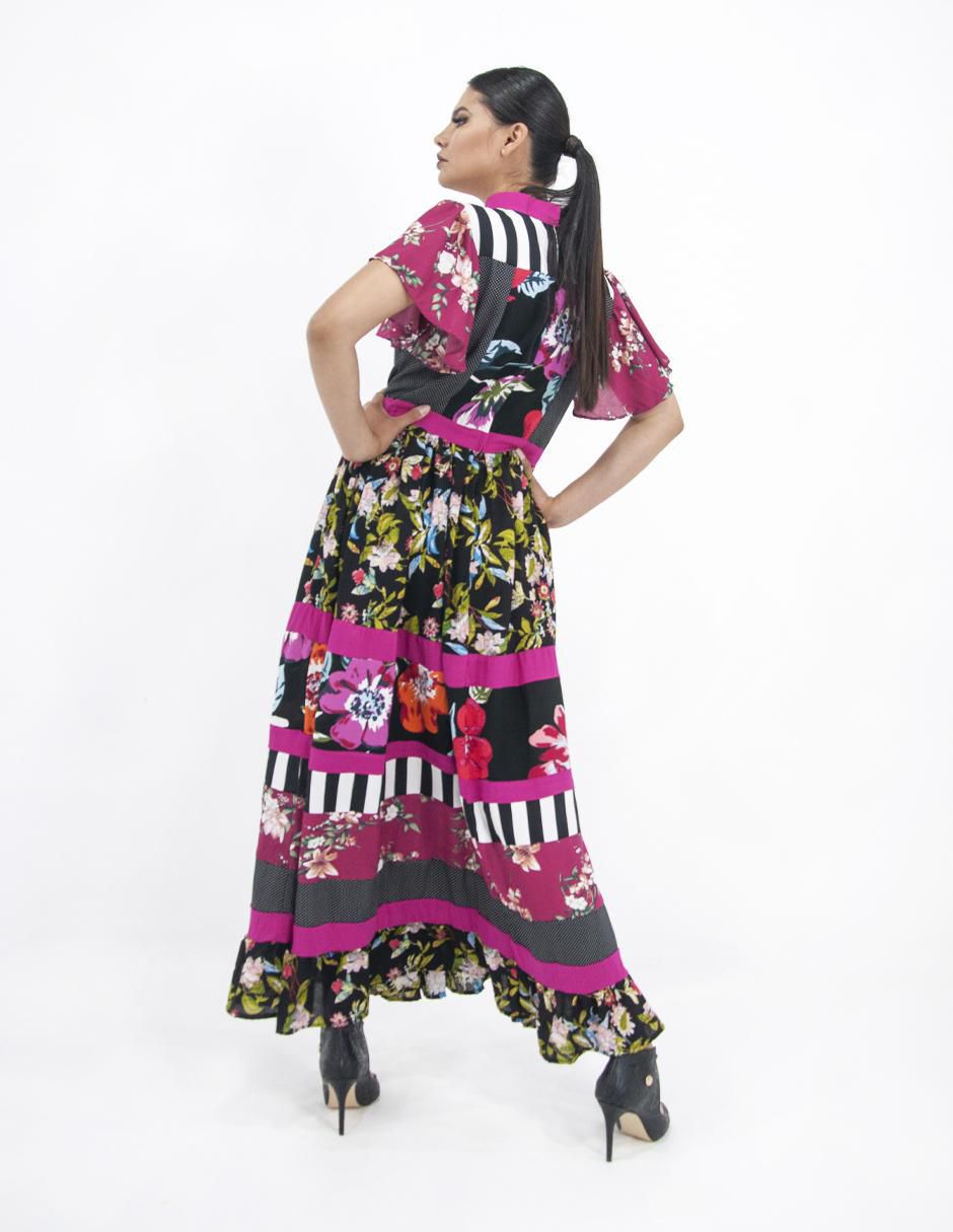 Vestido largo casual W62 para mujer 2