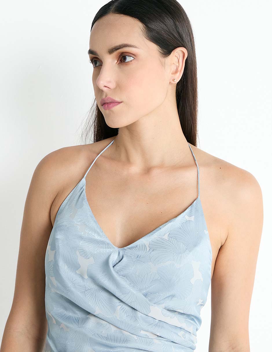 Vestido crop formal para mujer 4