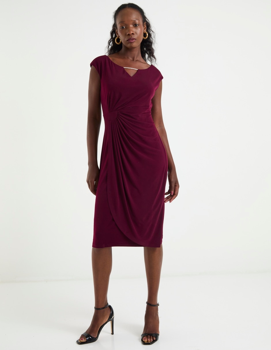 Vestido a la rodilla formal para mujer