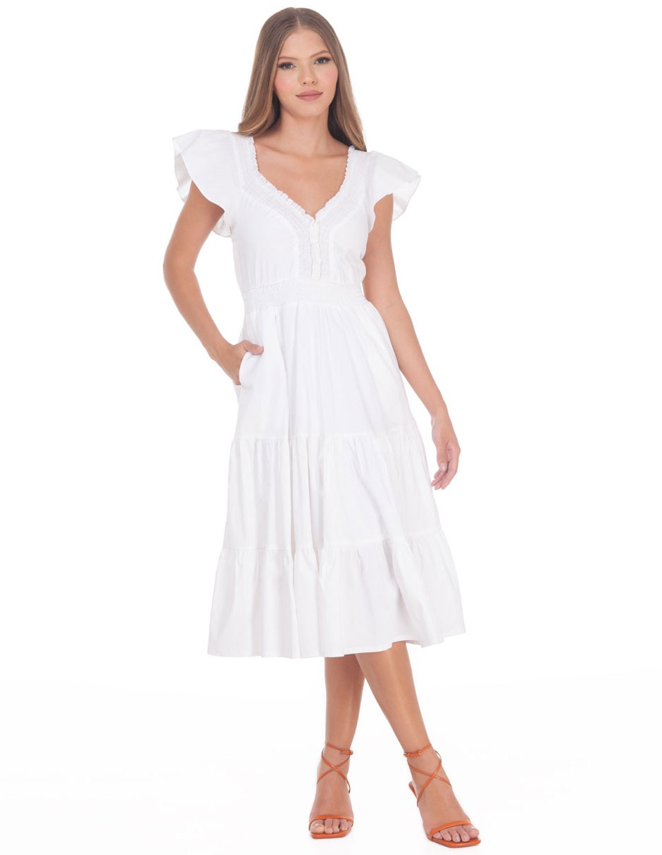 Vestido Blanco Coctel Liverpool Cóctel Liverpool Vestidos NiÃ±as
