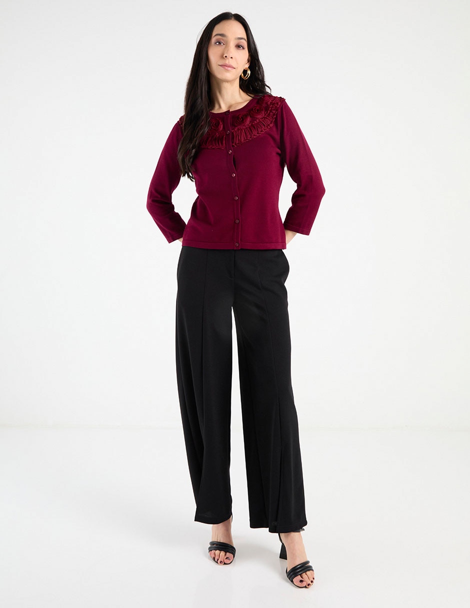 Suéter cuello redondo para mujer 2