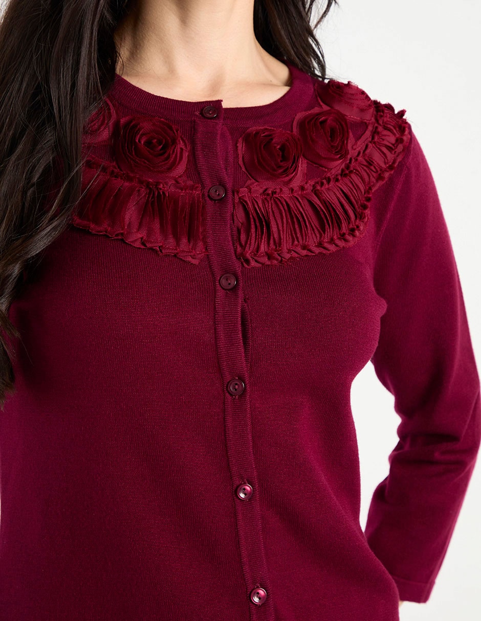 Suéter cuello redondo para mujer 4