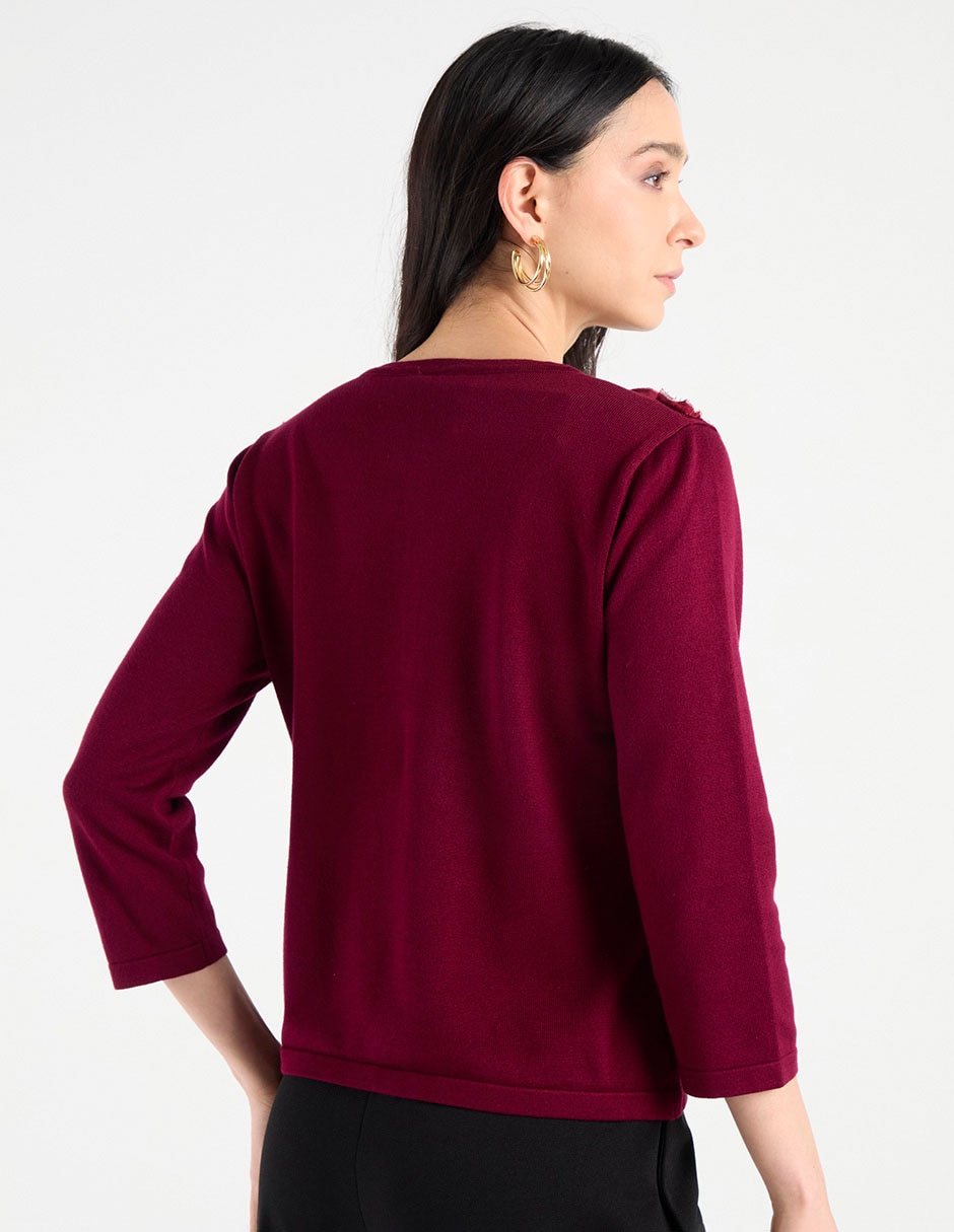 Suéter cuello redondo para mujer 6