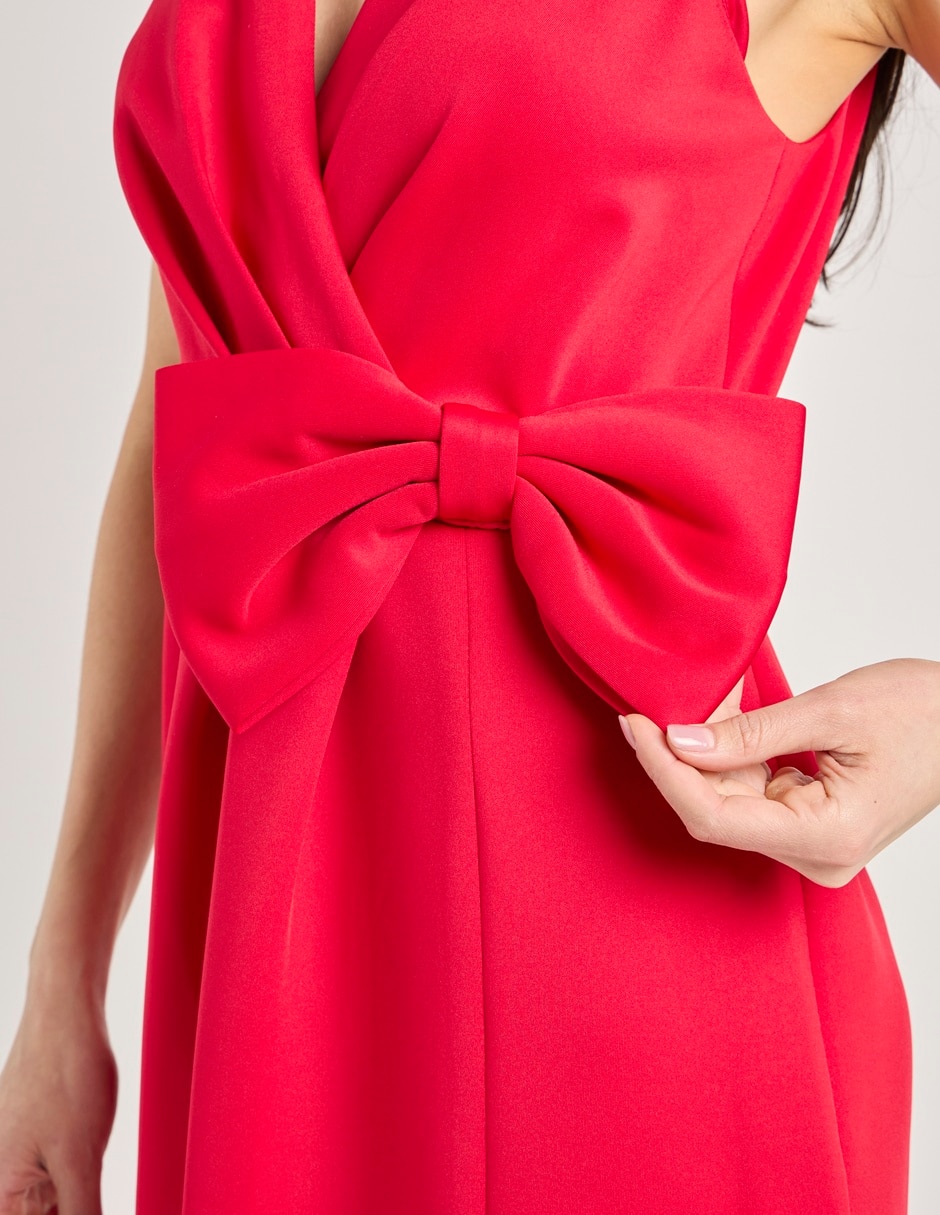 Vestido midi de fiesta escote V 5