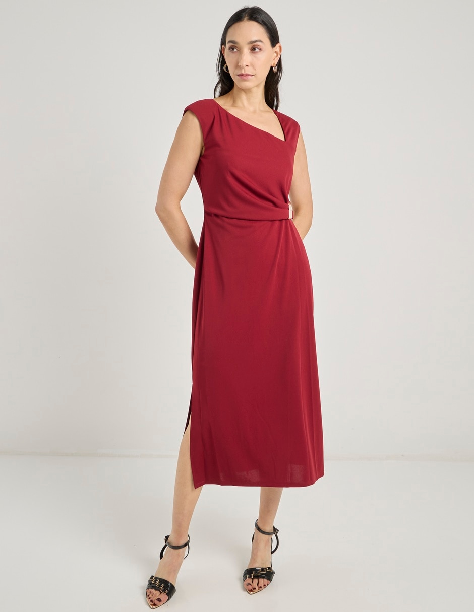 Vestido crop de fiesta escote medio 2