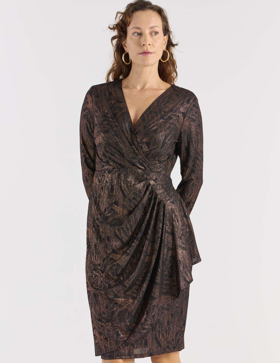 Vestido corto de fiesta escote V