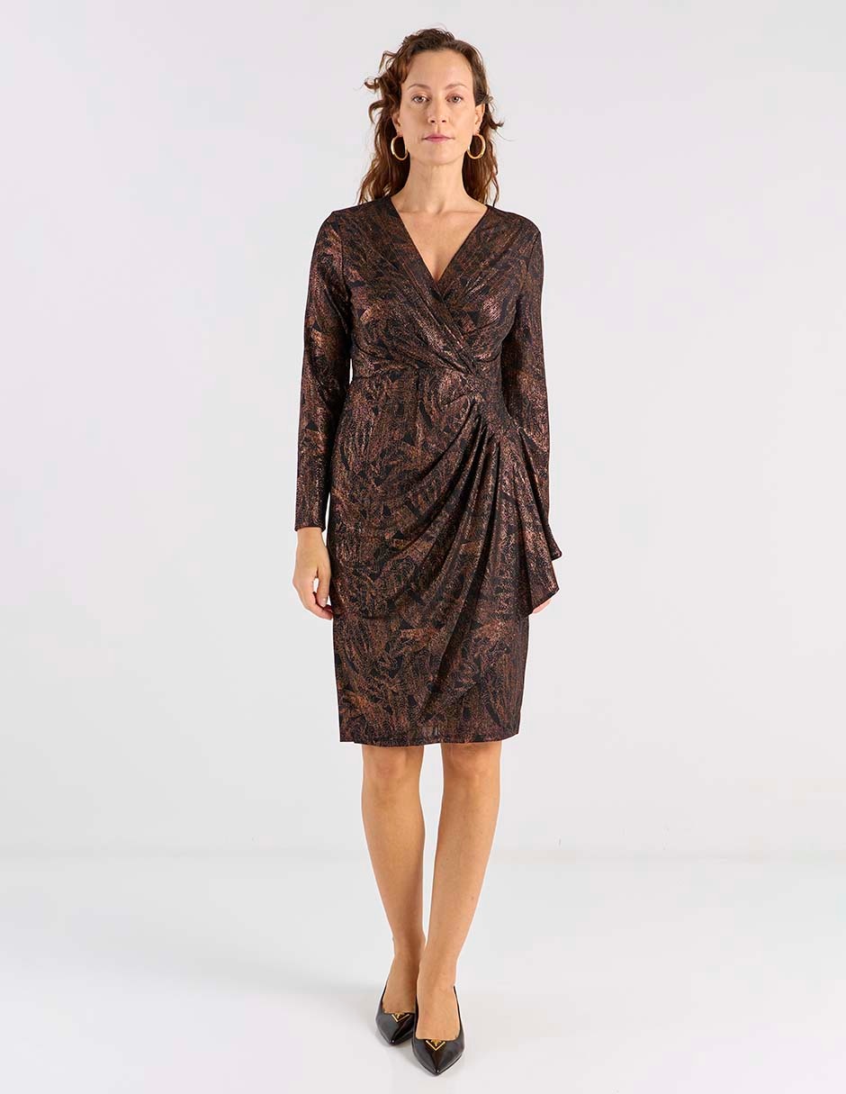 Vestido corto de fiesta escote V 3