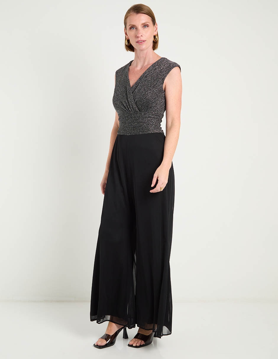 Jumpsuit de fiesta estampado liso para mujer 2
