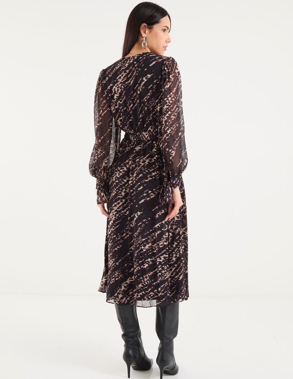 Vestido midi de fiesta escote V 2