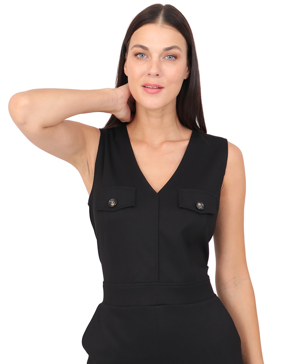 Jumpsuit formal estampado liso para mujer 4