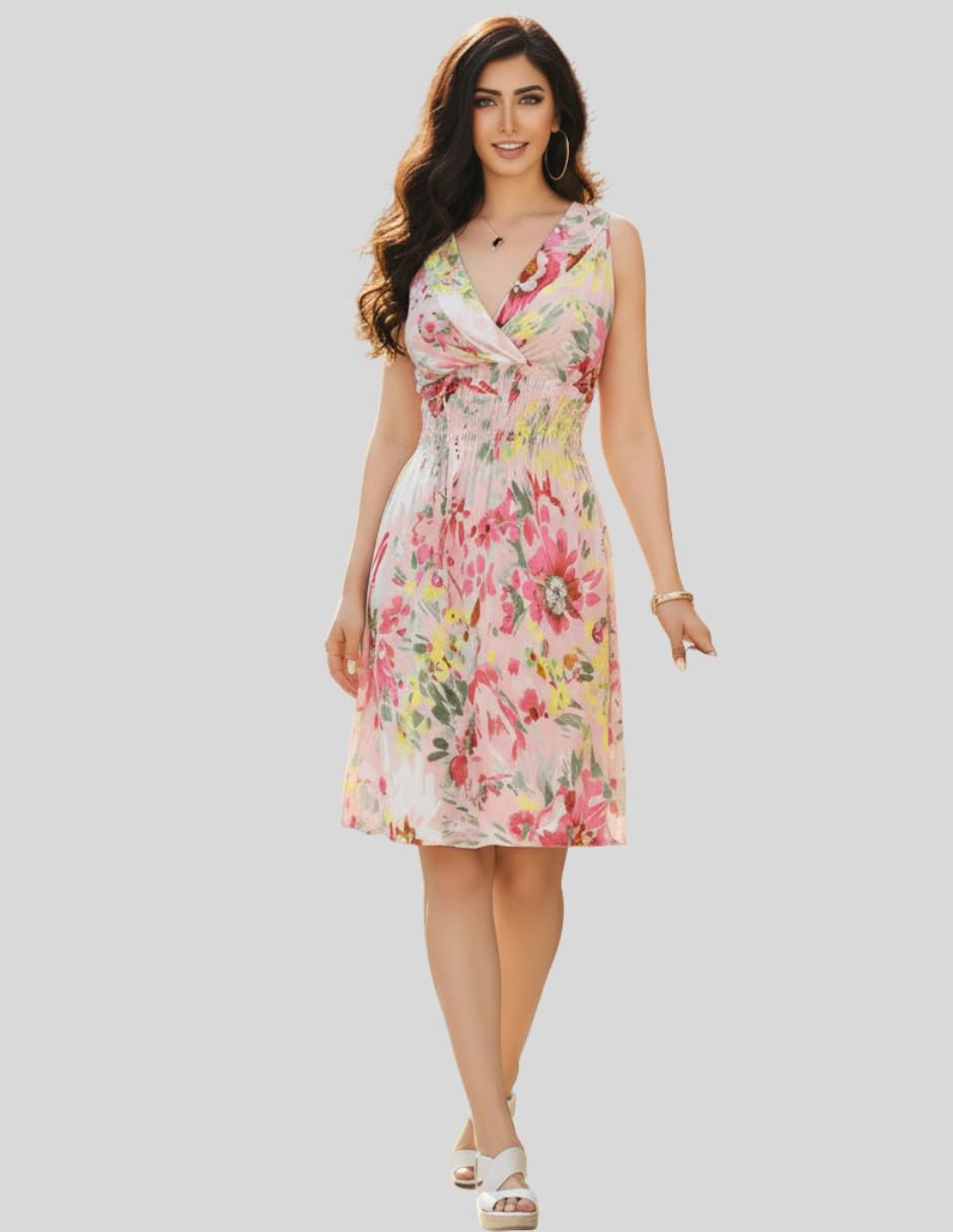 Vestido a la rodilla casual para mujer 4