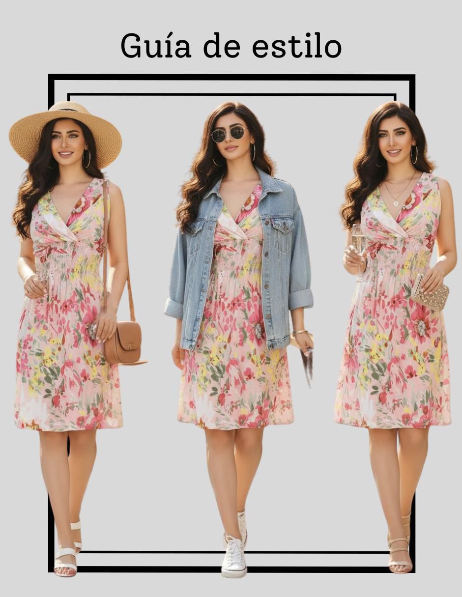 Vestido a la rodilla casual para mujer 8