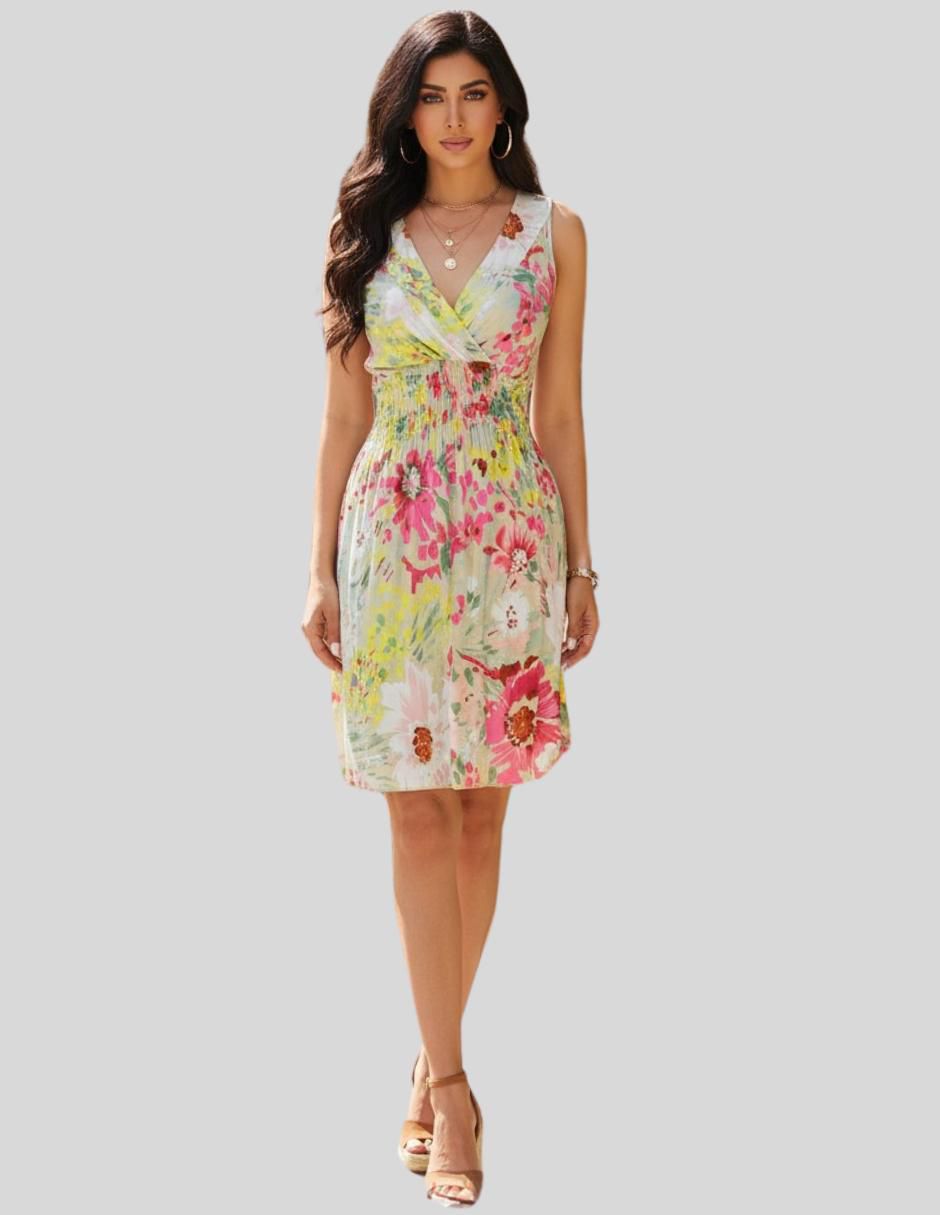 Vestido a la rodilla casual para mujer 4