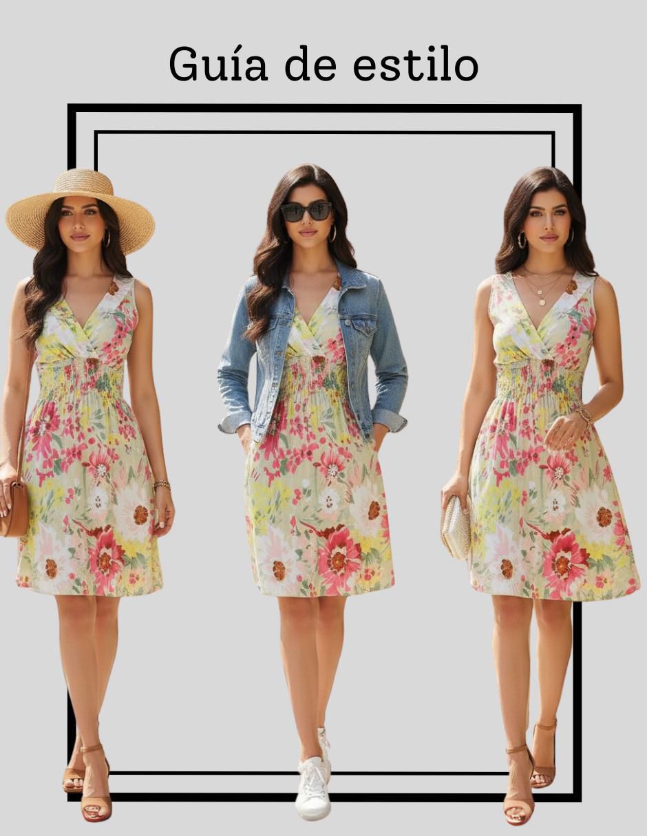 Vestido a la rodilla casual para mujer 8