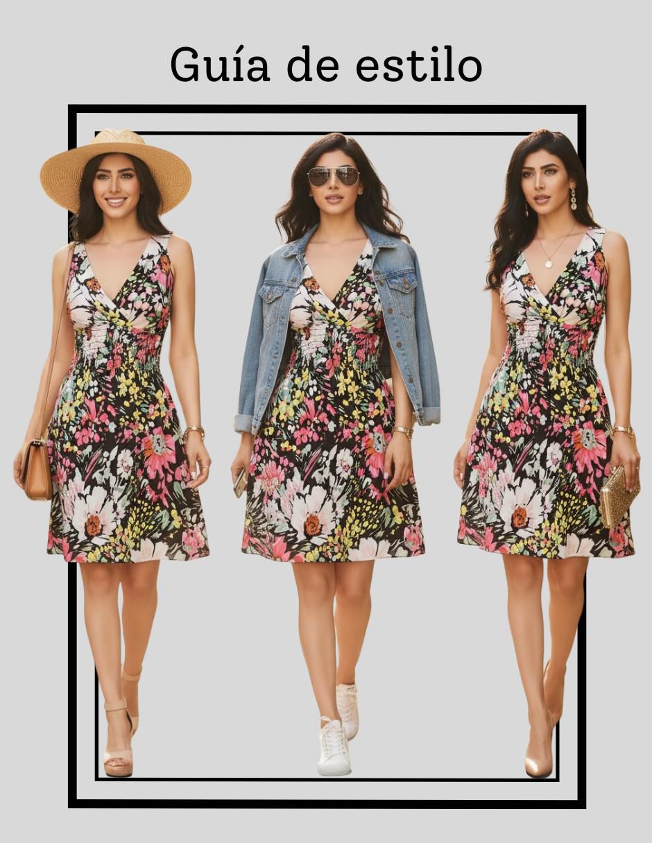Vestido a la rodilla casual para mujer 8