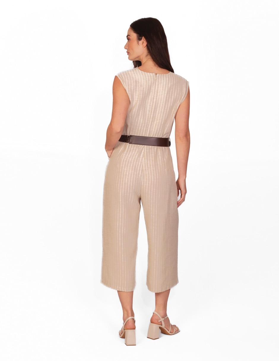Jumpsuit estampado a rayas para mujer 3