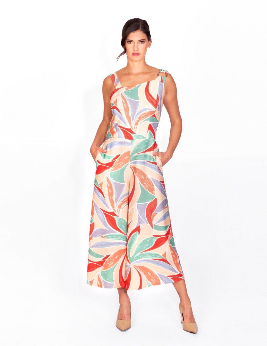 Jumpsuit estampado Macroprint para mujer