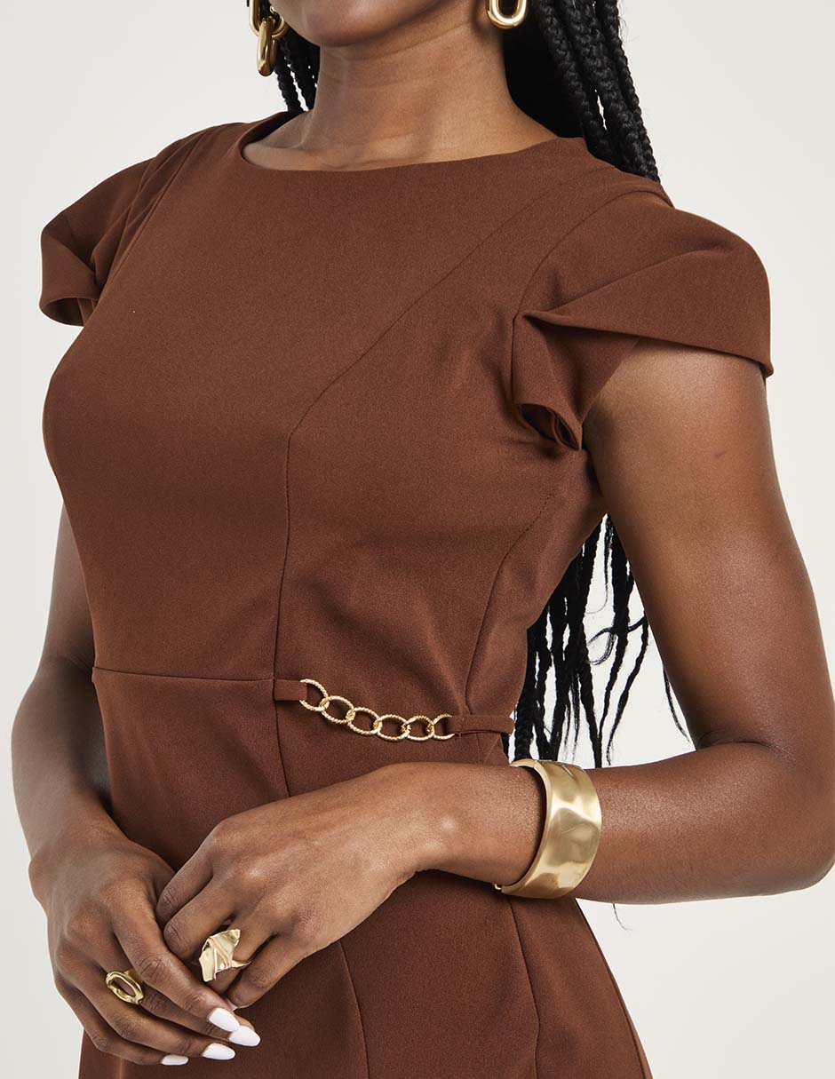 Vestido arriba de la rodilla formal para mujer 4