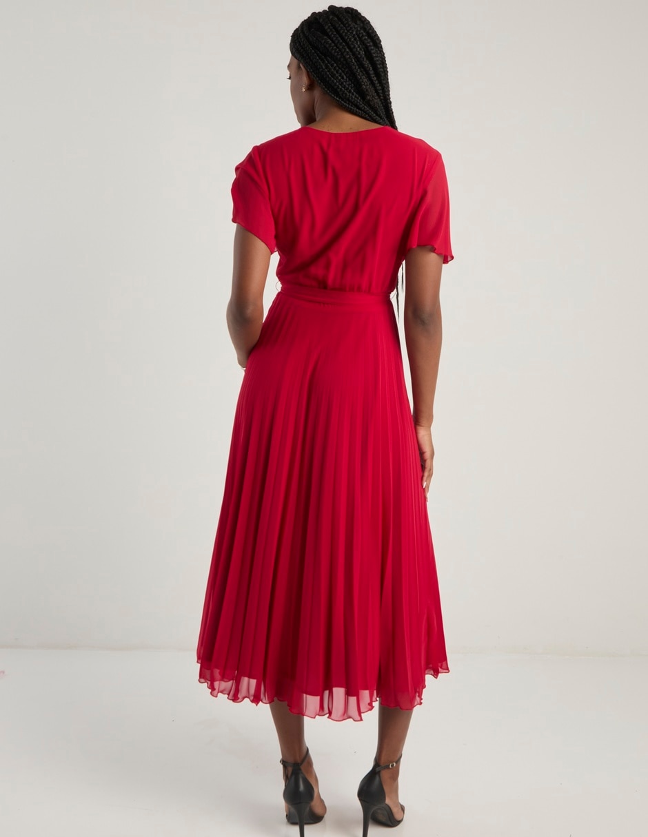 Vestido midi de fiesta escote V 6