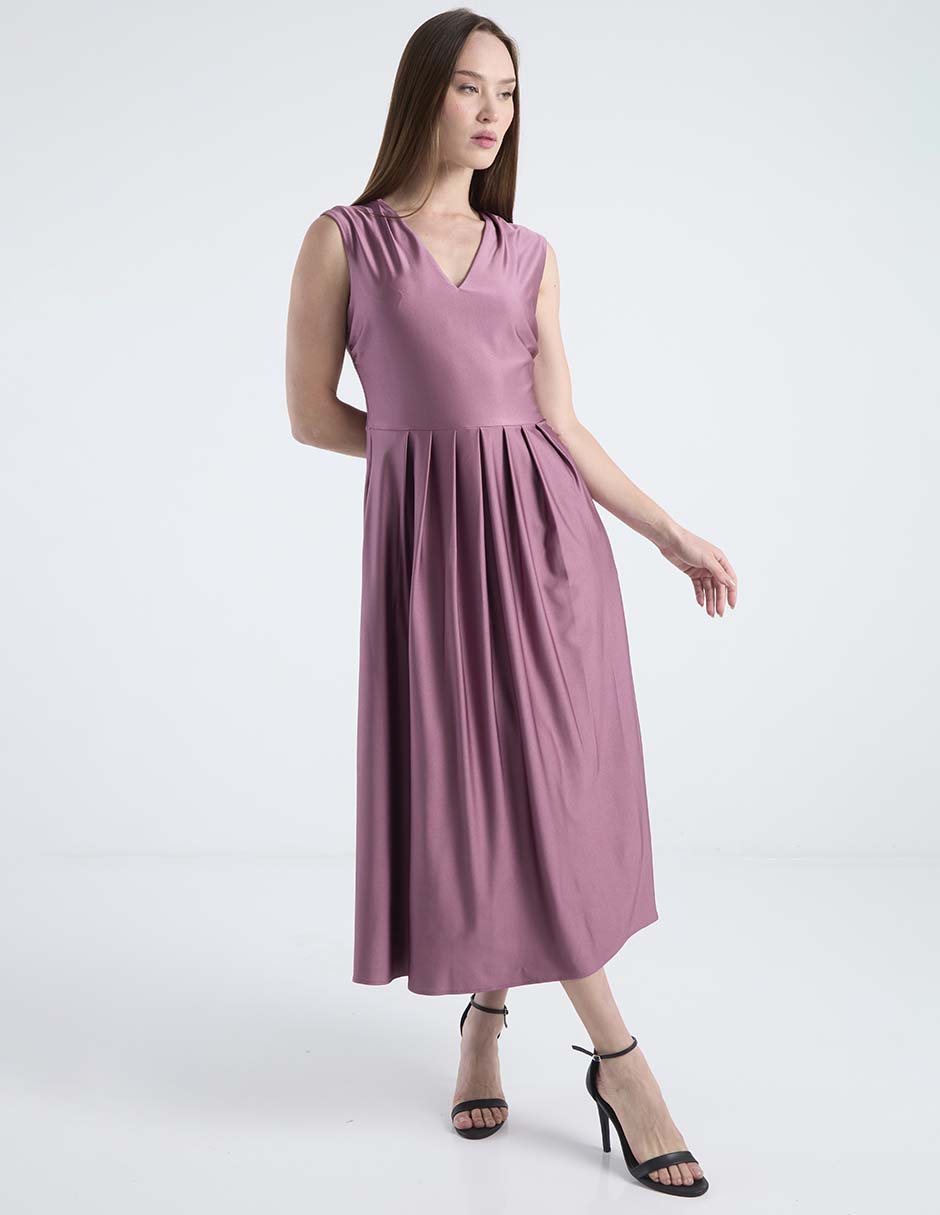 Vestido crop de fiesta escote V 2