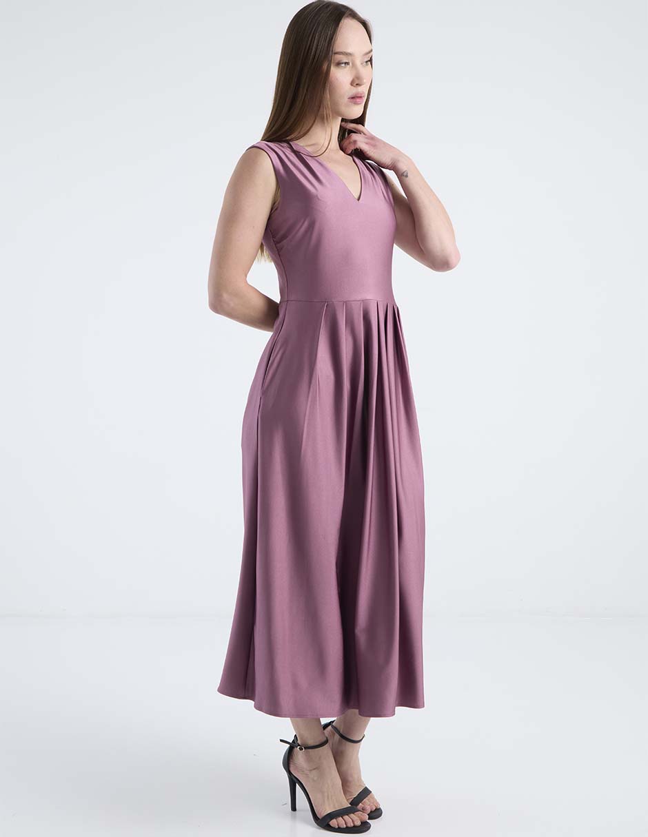 Vestido crop de fiesta escote V 3