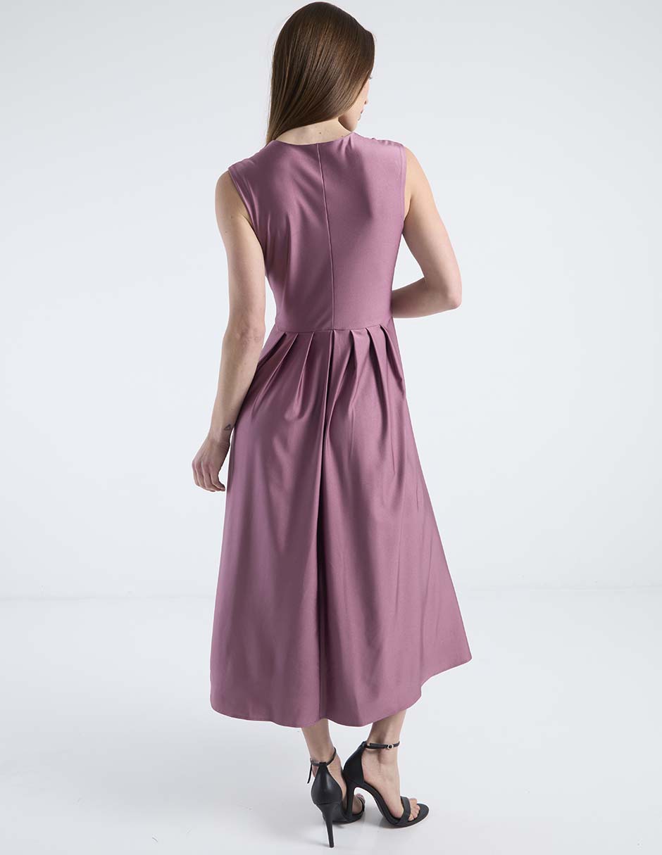 Vestido crop de fiesta escote V 6
