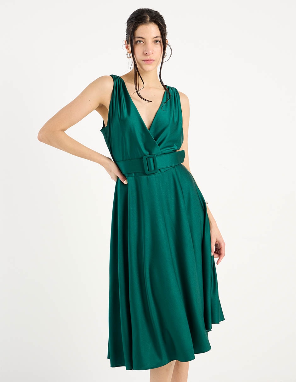 Vestido 3/4 de fiesta escote V Vestido 3/4 de fiesta escote V