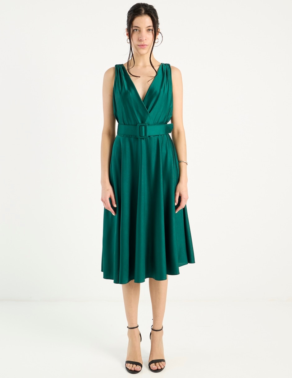 Vestido 3/4 de fiesta escote V 2