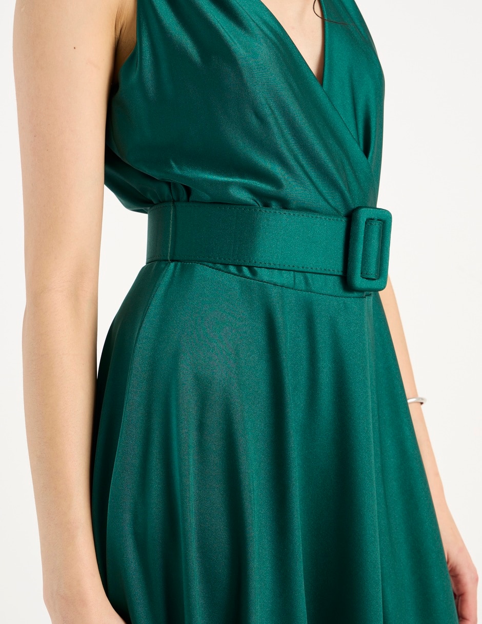 Vestido 3/4 de fiesta escote V 4