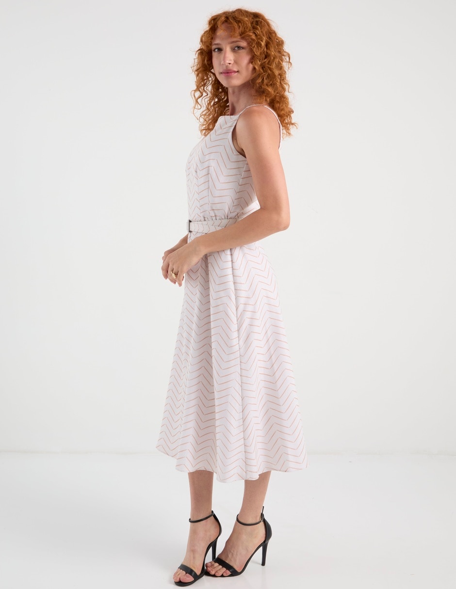 Vestido midi casual escote cuadrado 3