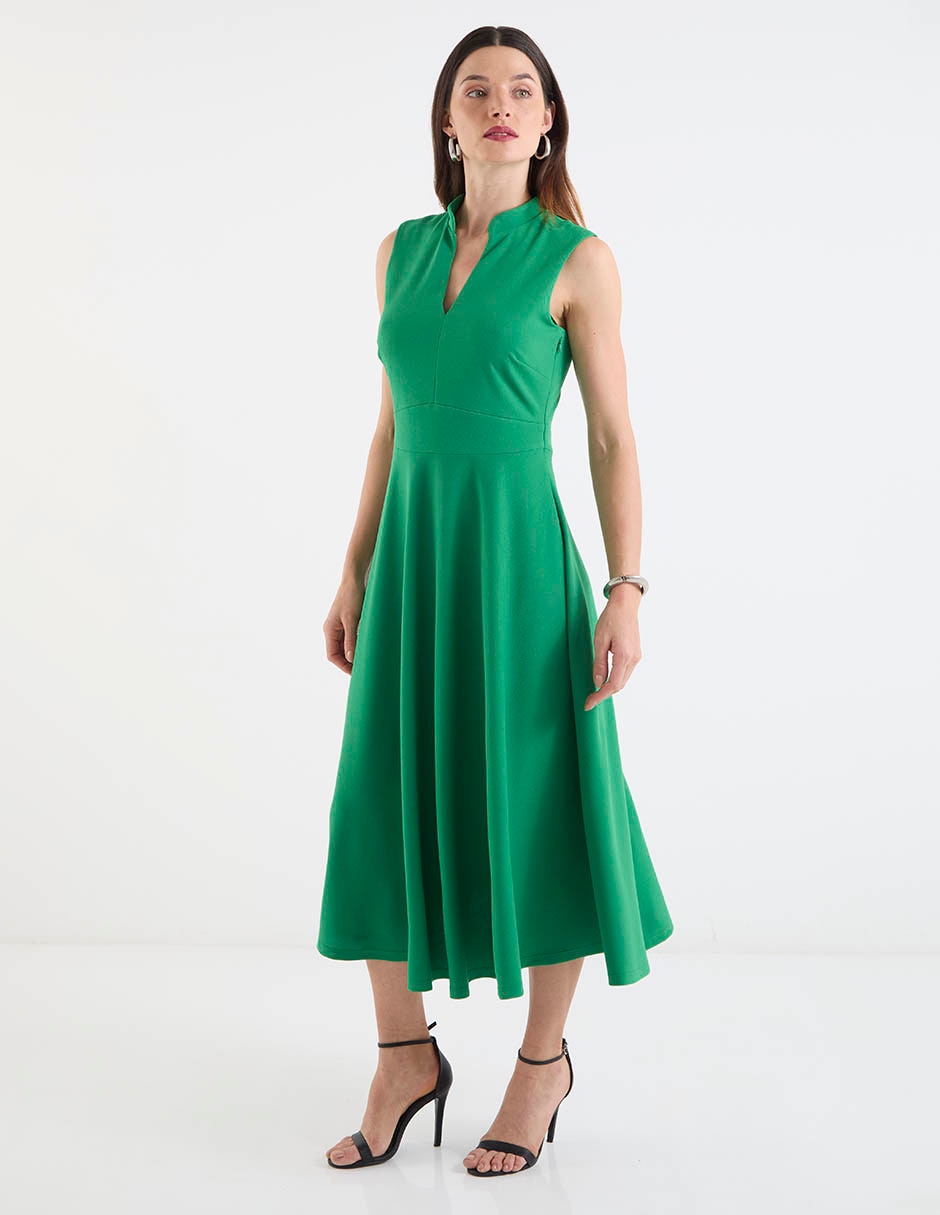 Vestido crop casual escote V 2
