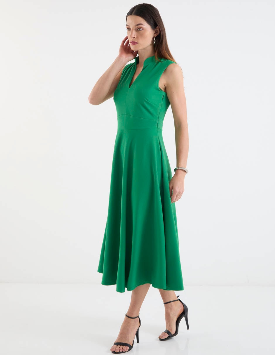 Vestido crop casual escote V 3