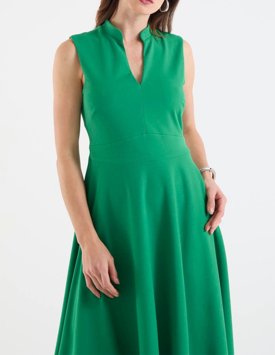 Vestido crop casual escote V 4